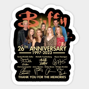 Buffy Movie The Vampire Slayer cast Signed 26th Anniversary 1997-2023 Sticker